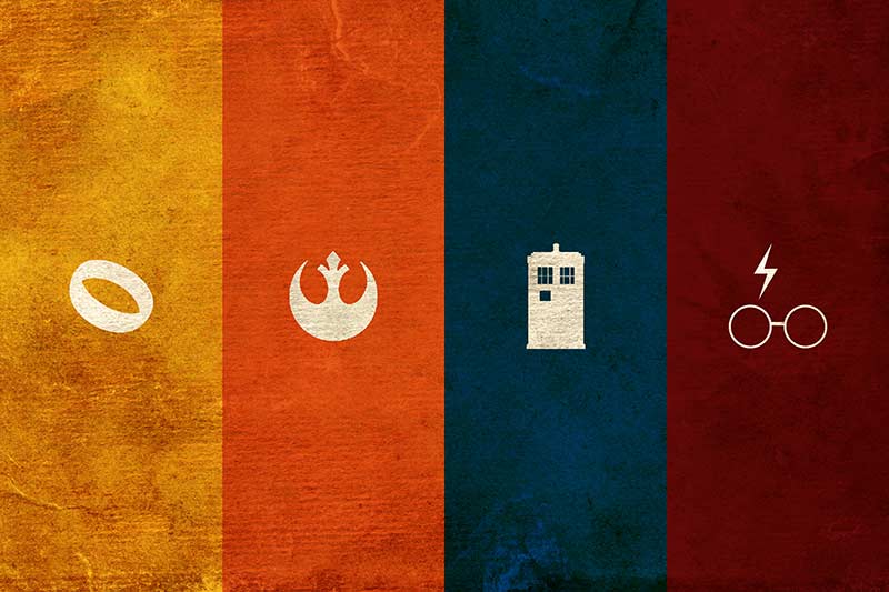 Geek Poster - Lord of the Rings, Star Wars, Dr. Who, Harry Potter Poster