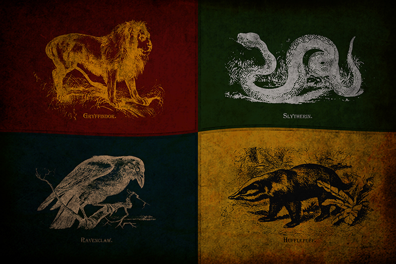 Harry Potter Poster - Houses